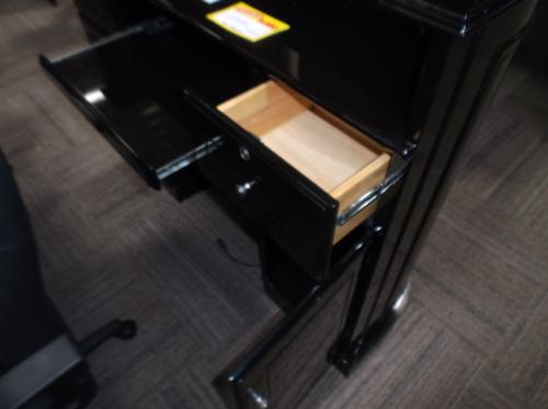 USED WOOD VENEER RECEPTION DESK W/LIGHT